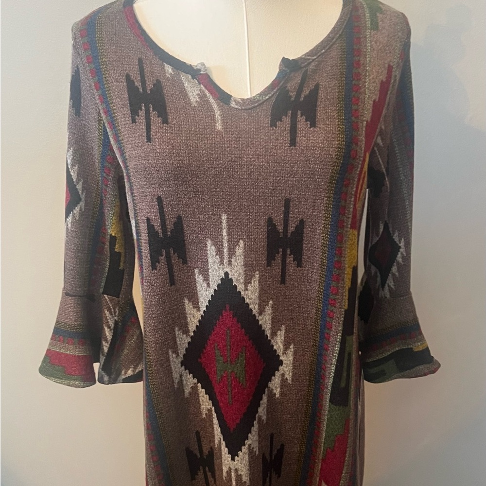 Rod’s Western Wear Women’s Top Southwestern Style Medium Vintage 3/4 Sleeves